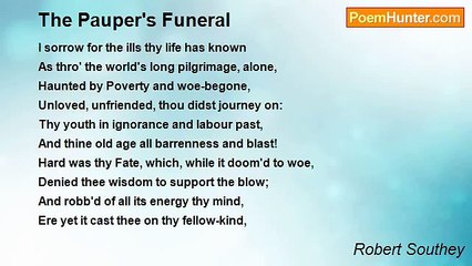 Robert Southey - The Pauper's Funeral