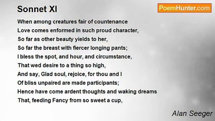 Alan Seeger - Sonnet XI