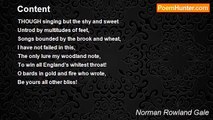 Norman Rowland Gale - Content