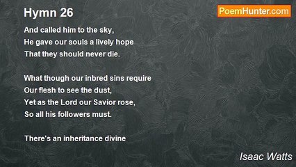 Isaac Watts - Hymn 26