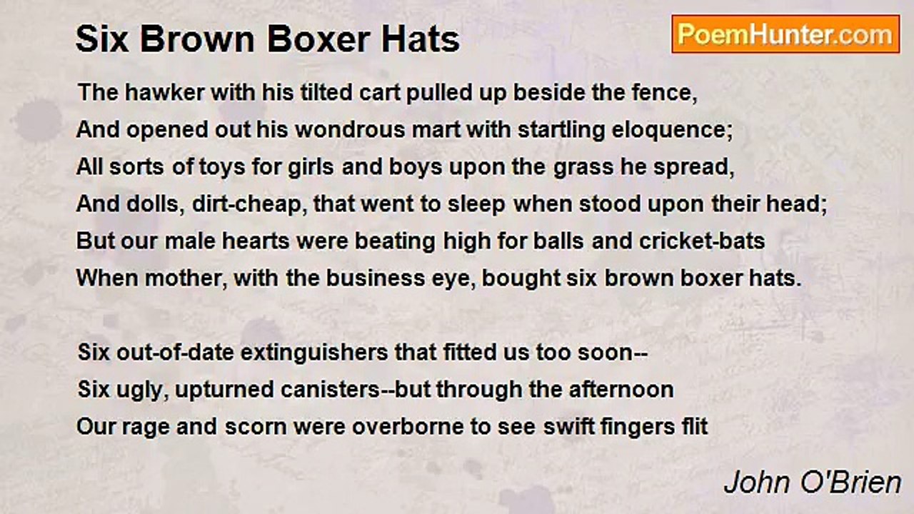 John O'Brien - Six Brown Boxer Hats