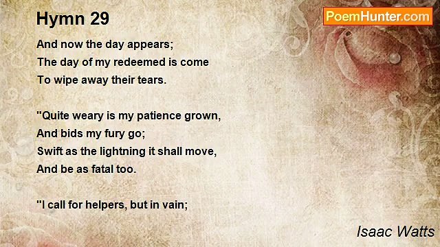 Isaac Watts - Hymn 29