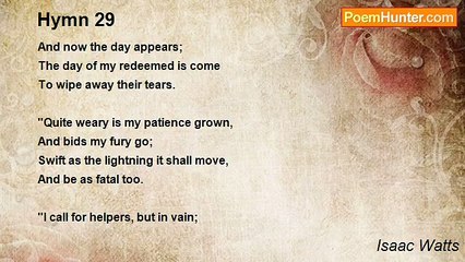 Isaac Watts - Hymn 29
