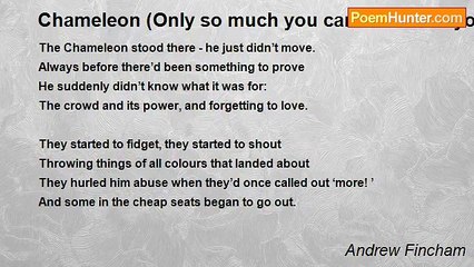 Andrew Fincham - Chameleon (Only so much you can do before you die)