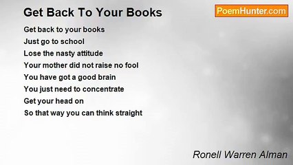 Ronell Warren Alman - Get Back To Your Books