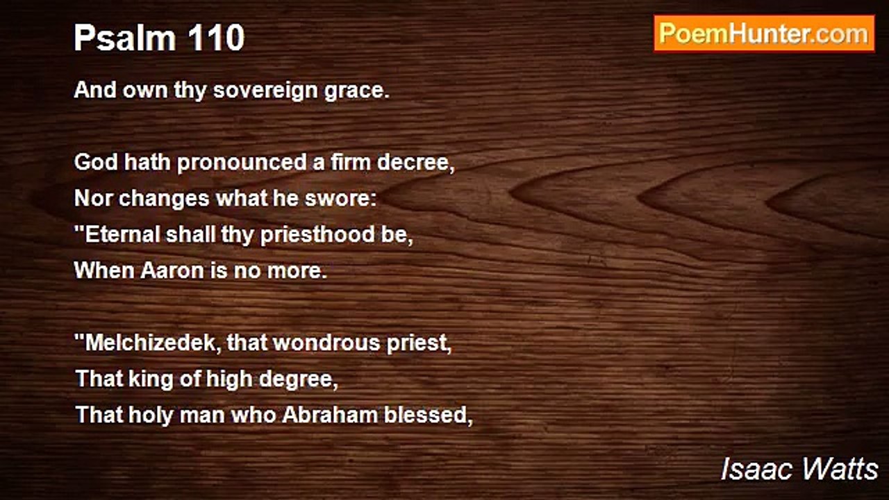 Isaac Watts - Psalm 110