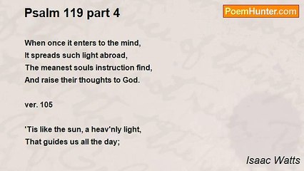 Isaac Watts - Psalm 119 part 4
