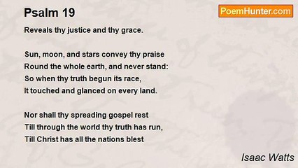 Isaac Watts - Psalm 19