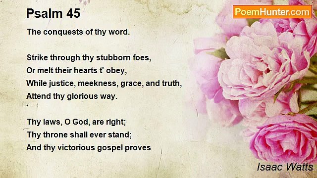 Isaac Watts - Psalm 45
