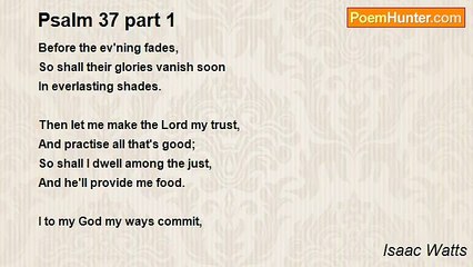 Isaac Watts - Psalm 37 part 1