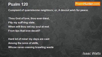 Isaac Watts - Psalm 120