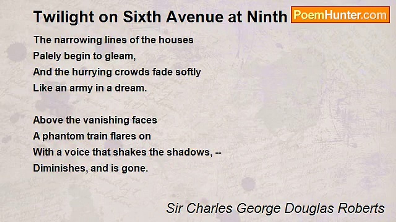 Sir Charles George Douglas Roberts - Twilight on Sixth Avenue at Ninth Street