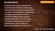 Edna St. Vincent Millay - Euclid Alone
