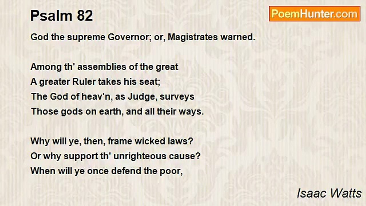 Isaac Watts - Psalm 82