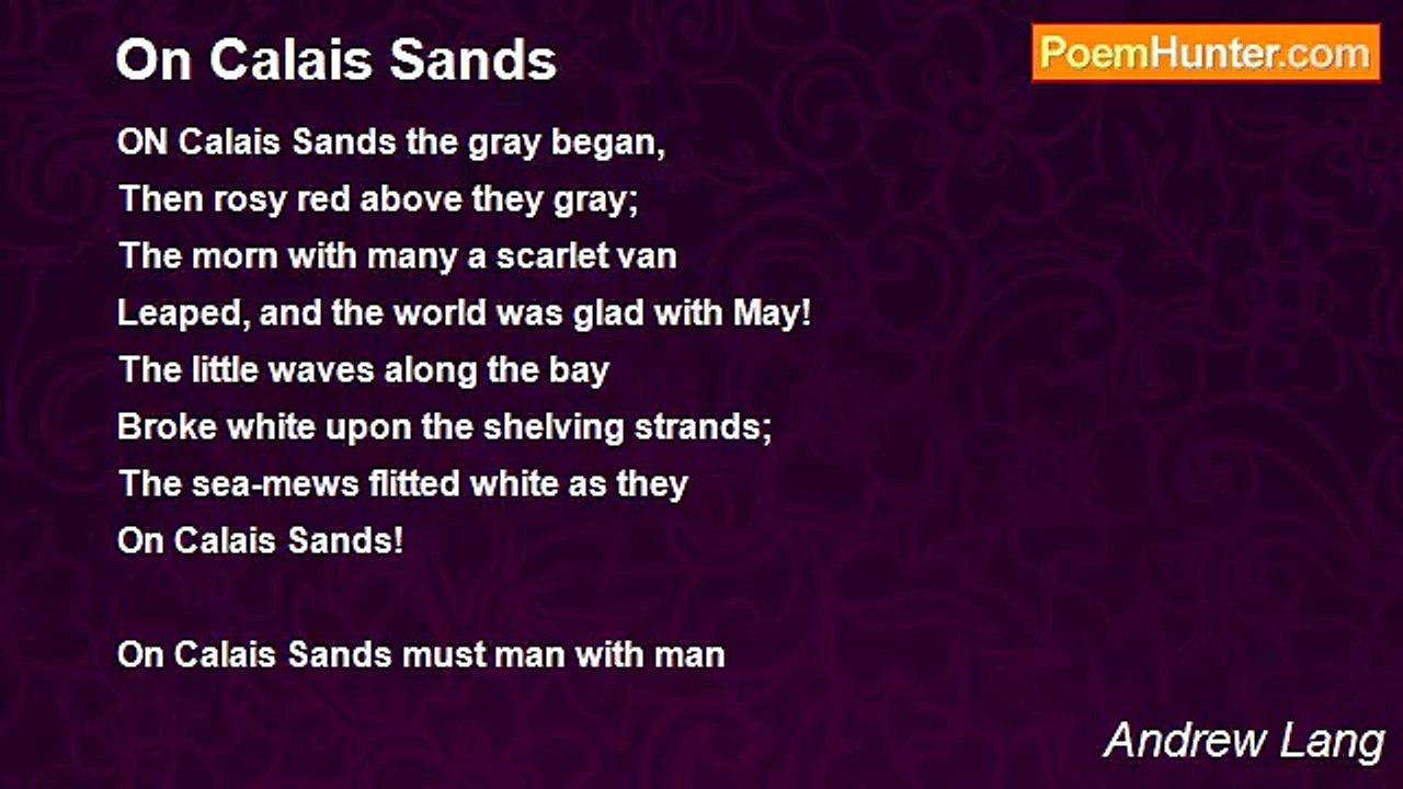 Andrew Lang - On Calais Sands