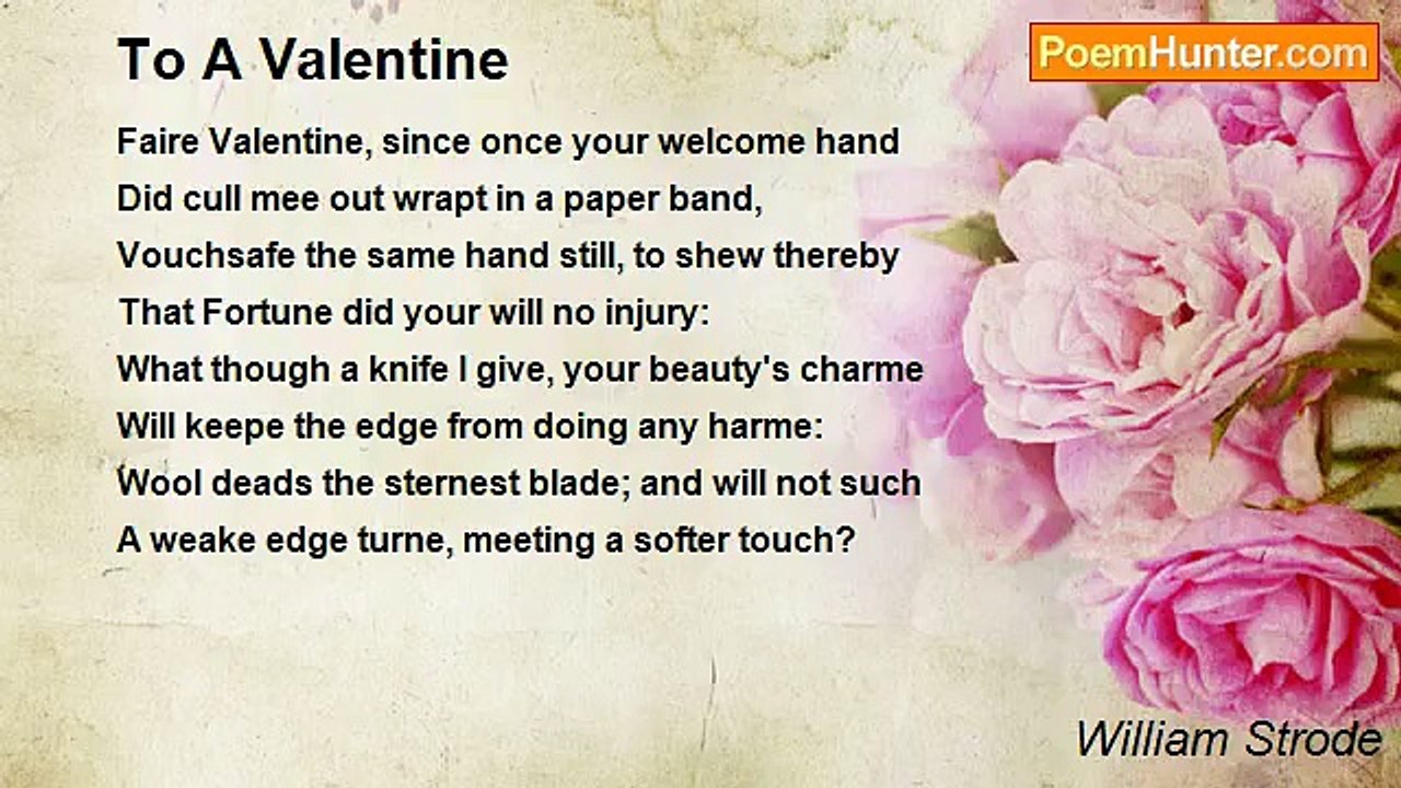 William Strode - To A Valentine