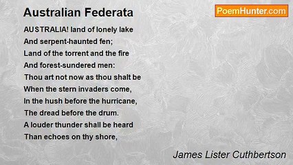 James Lister Cuthbertson - Australian Federata