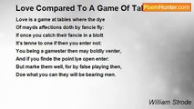 William Strode - Love Compared To A Game Of Tables