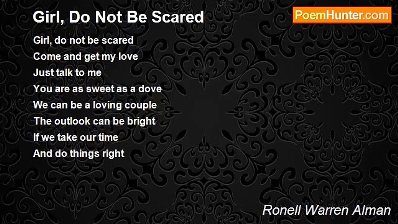 Ronell Warren Alman - Girl, Do Not Be Scared