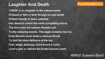 Wilfrid Scawen Blunt - Laughter And Death