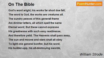 William Strode - On The Bible