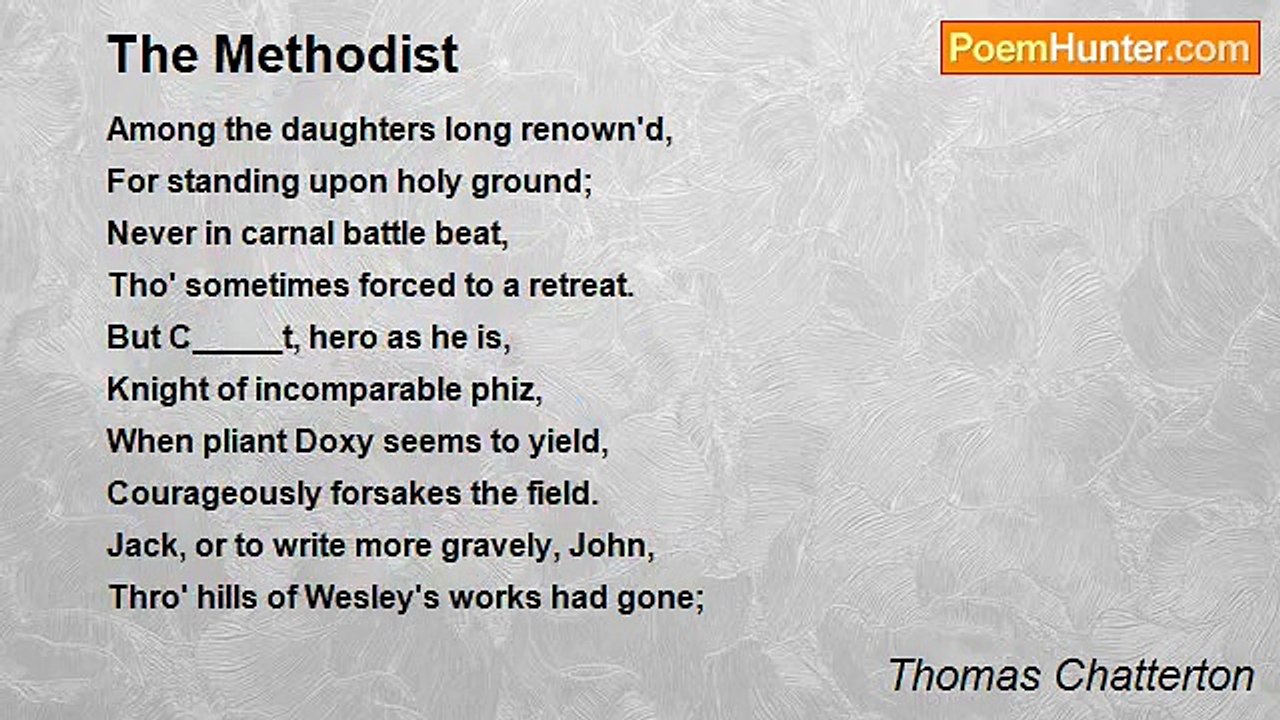 Thomas Chatterton - The Methodist