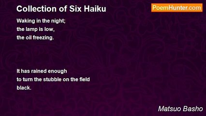 Matsuo Basho - Collection of Six Haiku