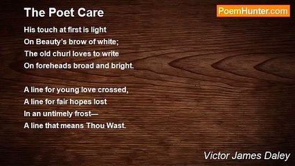 Victor James Daley - The Poet Care