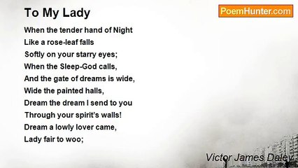 Victor James Daley - To My Lady