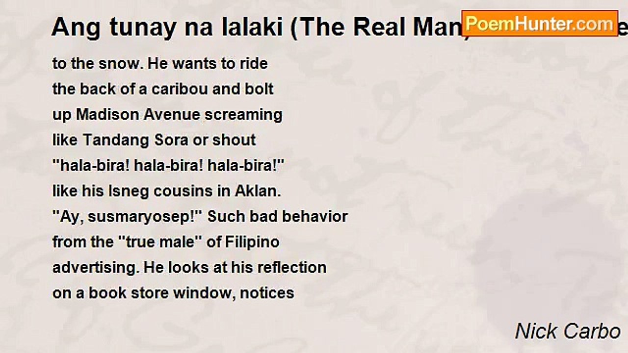 Nick Carbo - Ang tunay na lalaki (The Real Man) Stalks in the Streets of New York