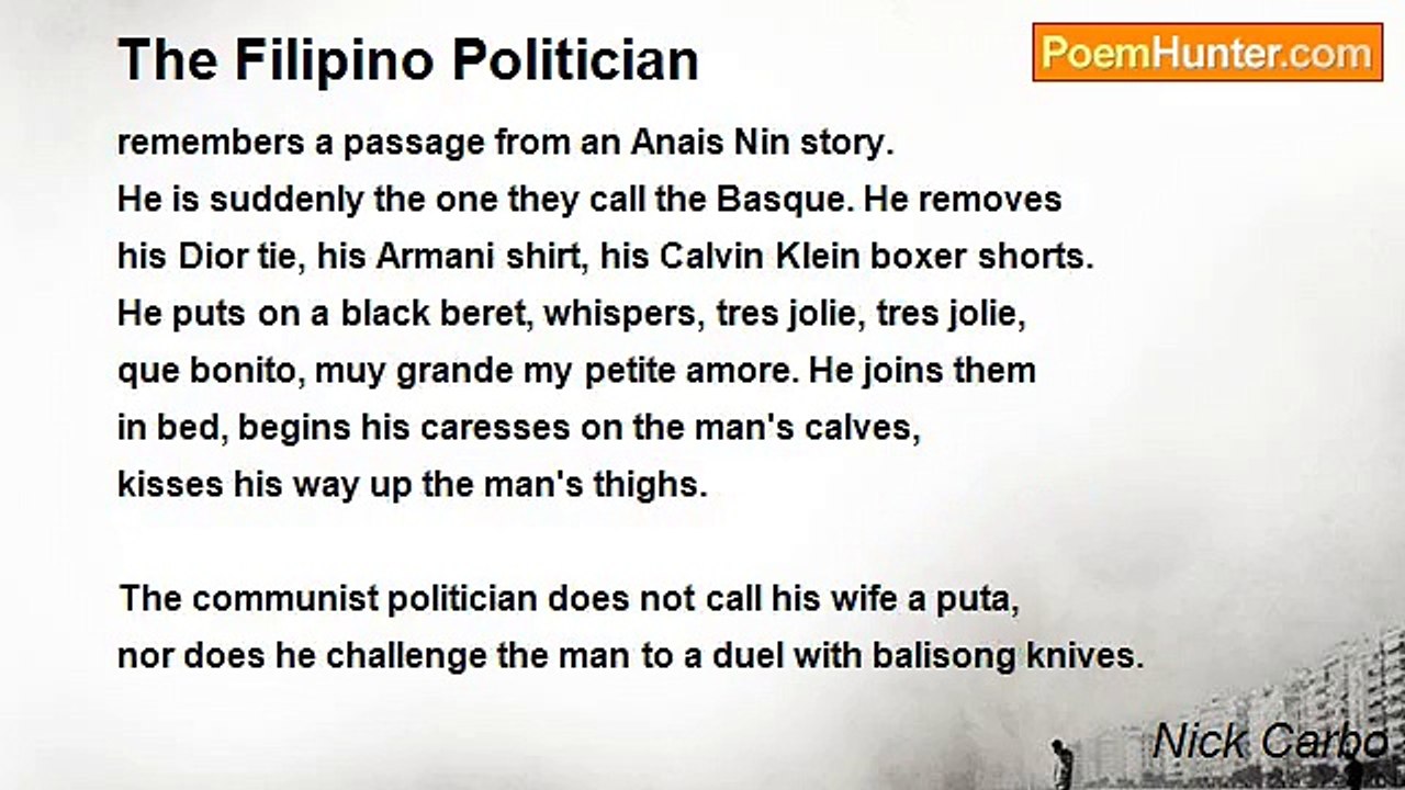 Nick Carbo - The Filipino Politician