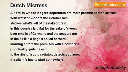 Joseph Brodsky - Dutch Mistress
