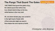 Christopher John Brennan - The Pangs That Guard The Gates Of Joy