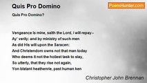 Christopher John Brennan - Quis Pro Domino