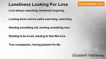 Elizabeth Hathaway - Loneliness Looking For Love