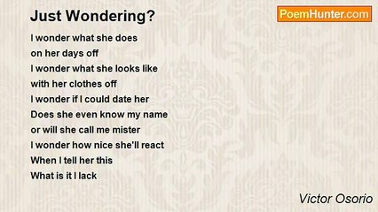 Victor Osorio - Just Wondering?