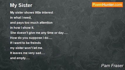Pam Fraser - My Sister