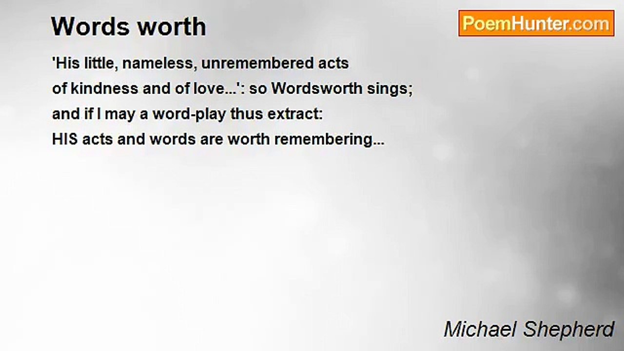 Michael Shepherd - Words worth