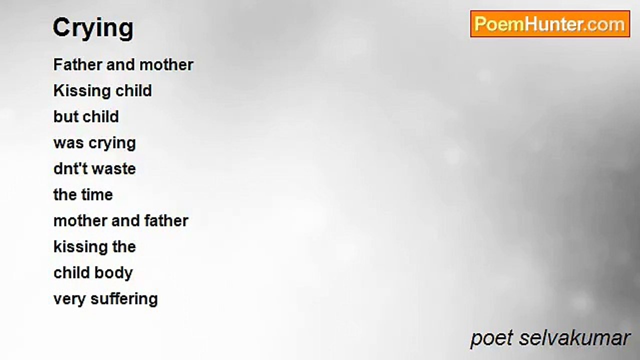 poet selvakumar - Crying