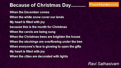 Ravi Sathasivam - Because of Christmas Day...........