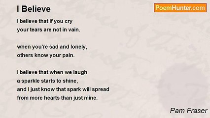 Pam Fraser - I Believe