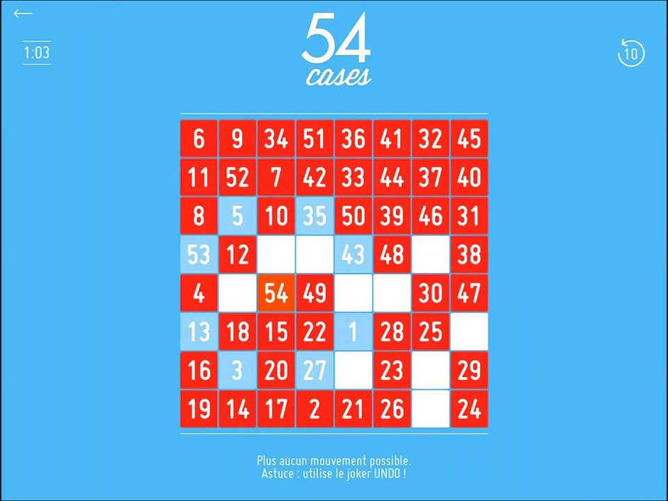 64 cases : 4 niveaux
