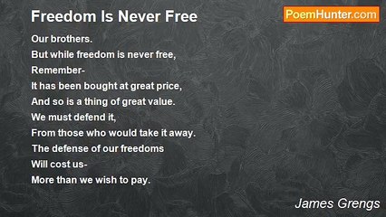 James Grengs - Freedom Is Never Free