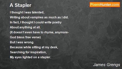 James Grengs - A Stapler