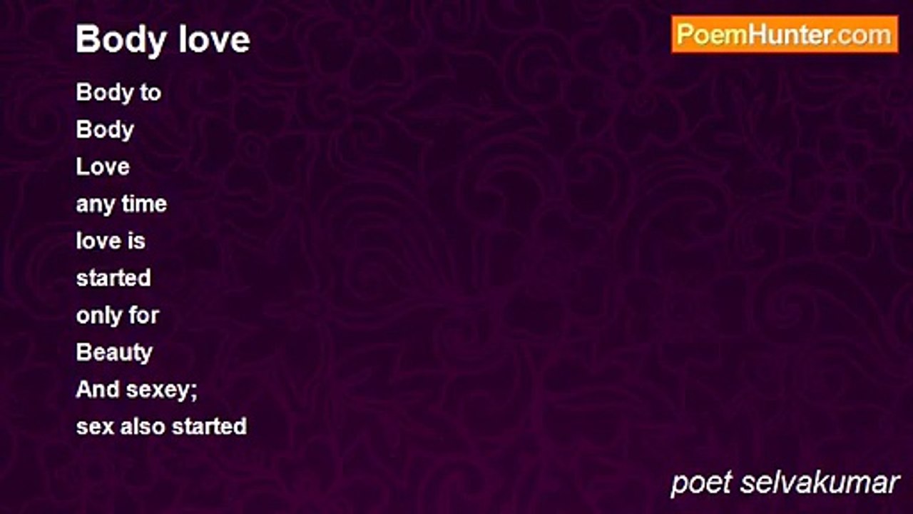 poet selvakumar - Body love