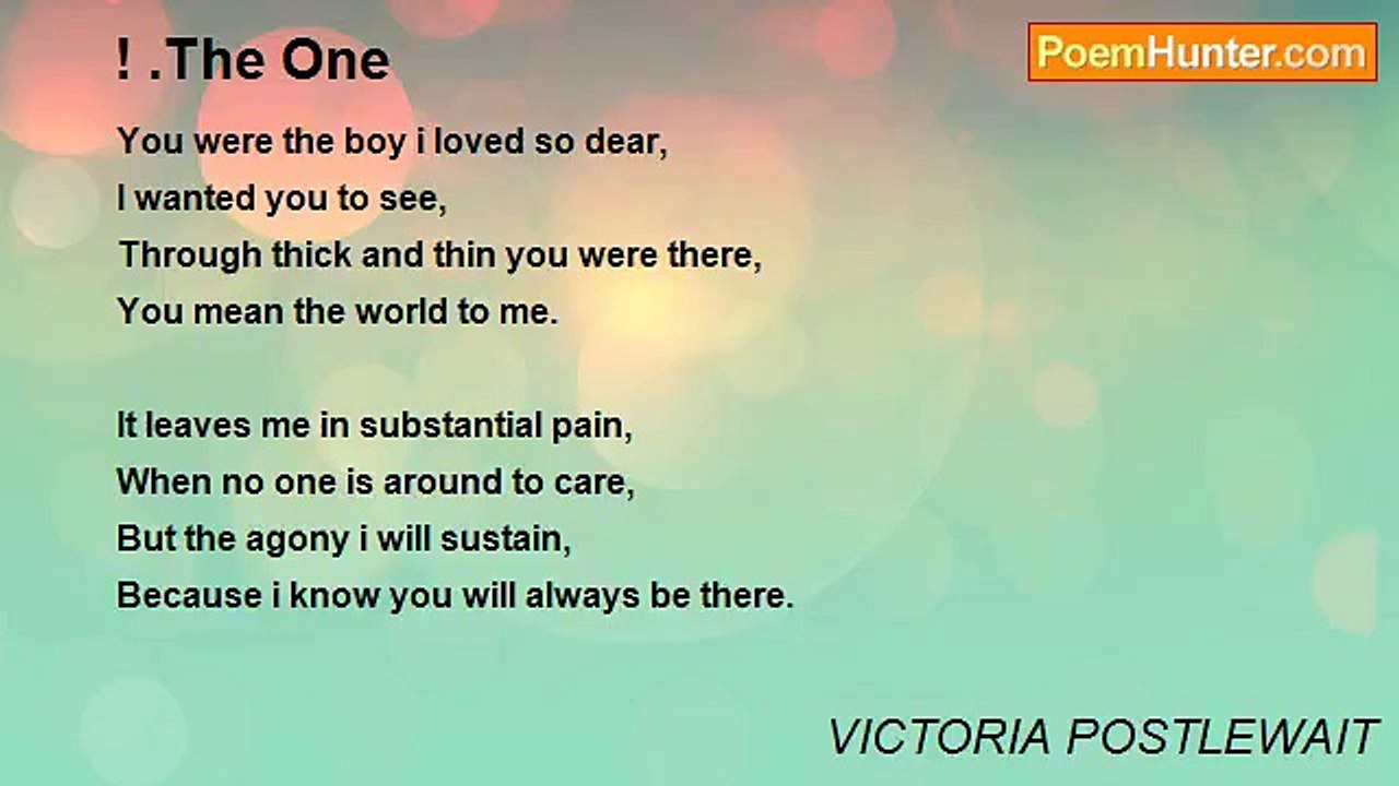 VICTORIA POSTLEWAIT - ! .The One