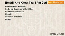 James Grengs - Be Still And Know That I Am God