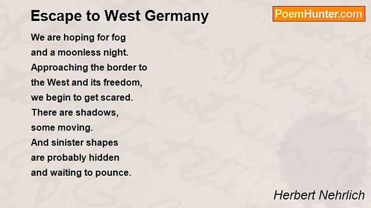 Herbert Nehrlich - Escape to West Germany