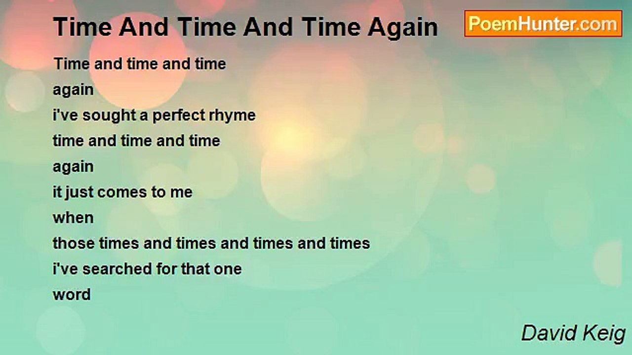 David Keig - Time And Time And Time Again