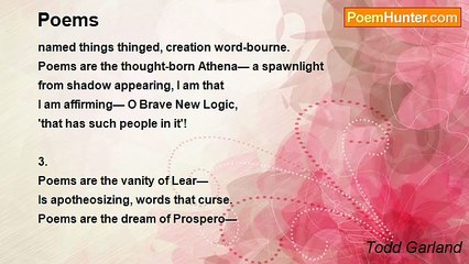 Todd Garland - Poems